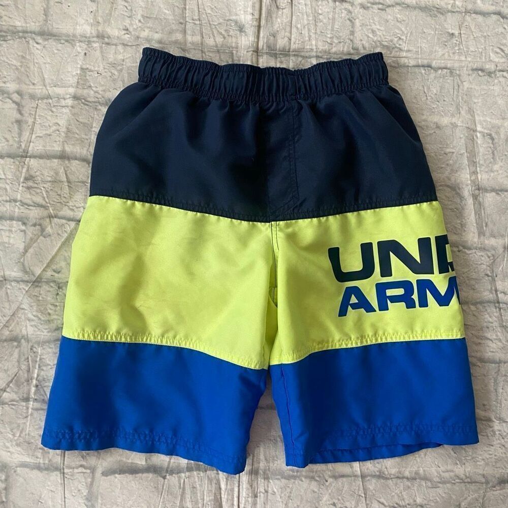Under armour youth M pull on swim suit swim trunks w/mesh lining & drawstring